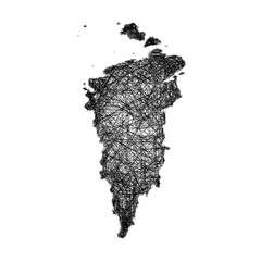 Fototapeta premium Sketch Krasnoyarsk outline map design