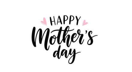 Elegant hand lettered 'happy mother's day' calligraphy design for celebrations and greetings © MdAktar