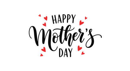 Elegant 'happy mother's day' calligraphy with floral accents for celebratory greetings © MdAktar