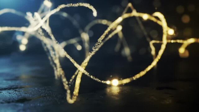 A shimmering golden light network expands organically on a sleek, polished dark surface, reflecting vibrant sapphire and gold bokeh, symbolizing profound insight and the concept of advanced