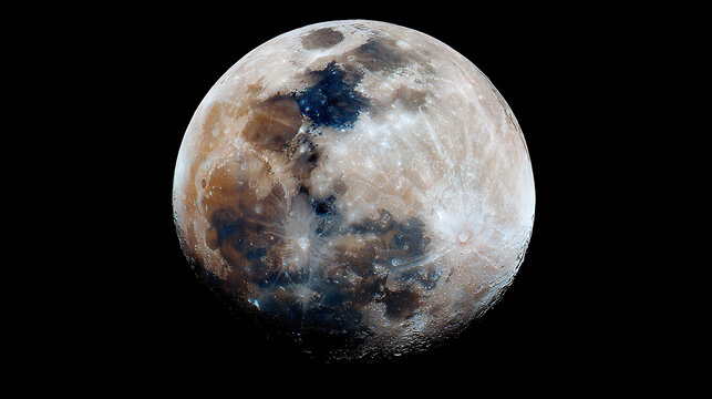Detailed view of the moon emphasizing clean environment and eco-friendly concepts