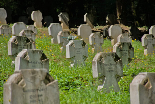  Military graves in heros cemetery, Sopron. 