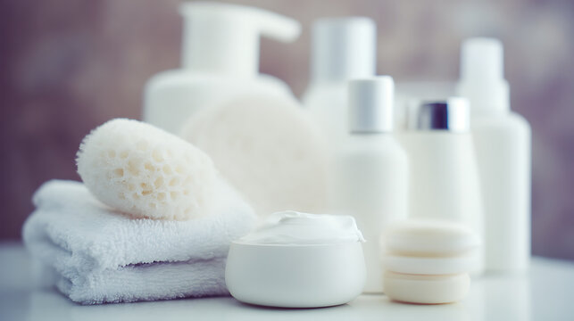 Cosmetic products and toiletries emphasizing advanced technology and cyber security