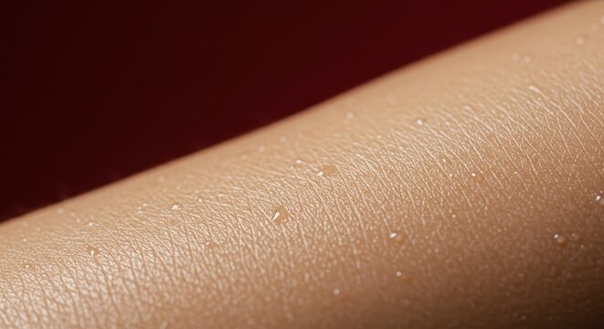 Close-up view emphasizing the smooth texture of recently shaved, damp skin, showing preparation and hygiene routines leading to soft, clean surfaces, spa, beauty, damp