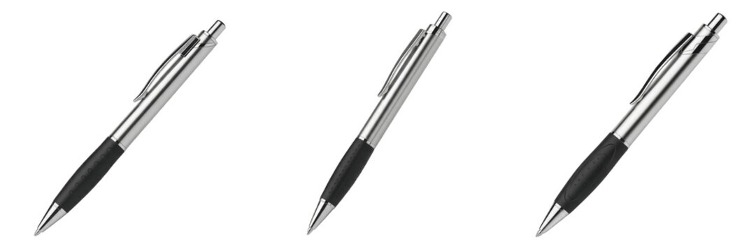 Set and collection of pen isolated on white transparent png background