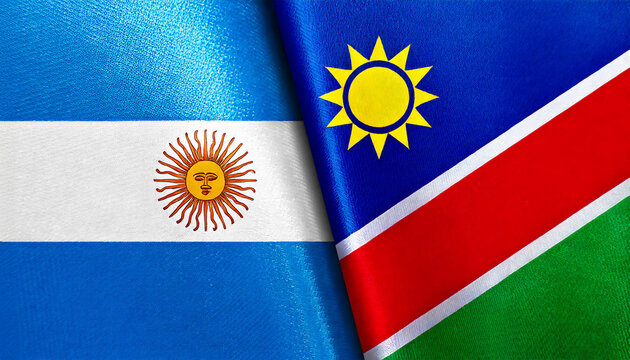 アルゼンチンの国旗とナミビアの国旗(Argentina flag & Namibia flag.)
