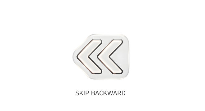 Gray skip backward button on arrow