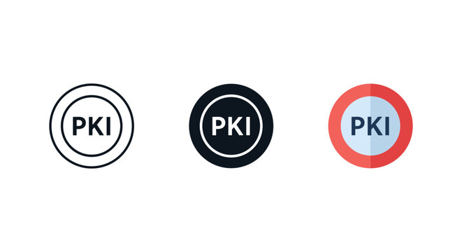 PKI logo variations, identity icons