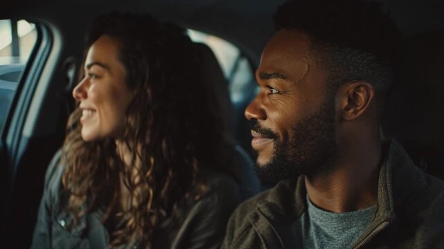 Two Adults Smiling Inside Interior