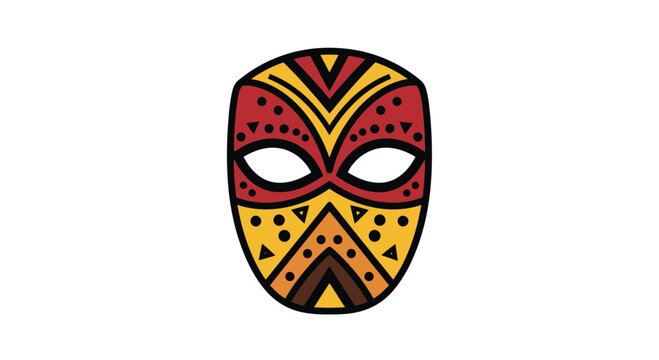 Colorful Decorative Mask Face Closeup.