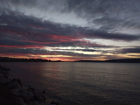 sunset over the sea dardanelles, hellespont