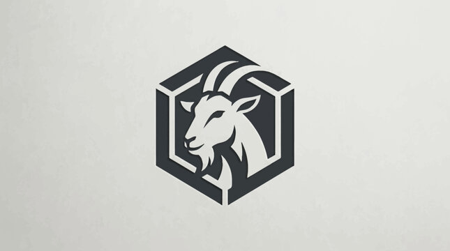 goat farm illustration logo