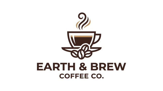 Earth and Brew Coffee Co. Logo Design.
