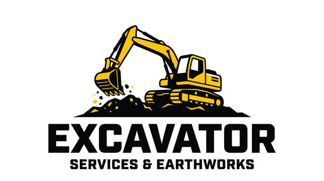 Excavator Services and Earthworks Logo Design.