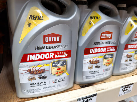 Ortho Home Defense Max Indoor Insect Killer Refill Bottles On Store Shelf
