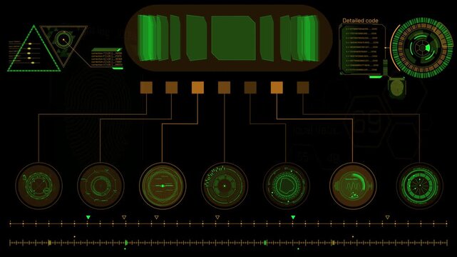 Animated screen depicting database operations for personal information