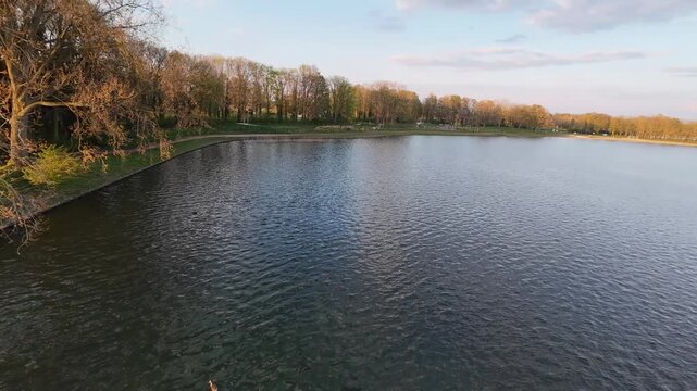 Recreatiegebied Bussloo Apeldoorn, The Netherlands | Cinematic Aerial Lake View