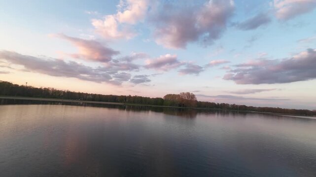 Recreatiegebied Bussloo Apeldoorn, The Netherlands | Cinematic Aerial Lake View