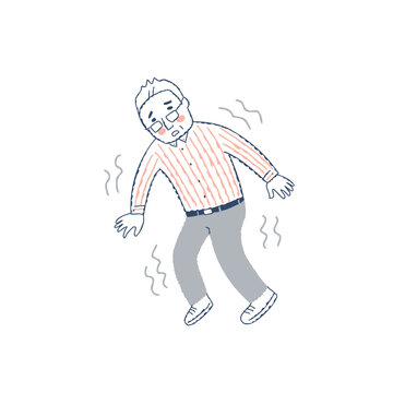 ふらふらして真っ直ぐ歩けないシニア男性