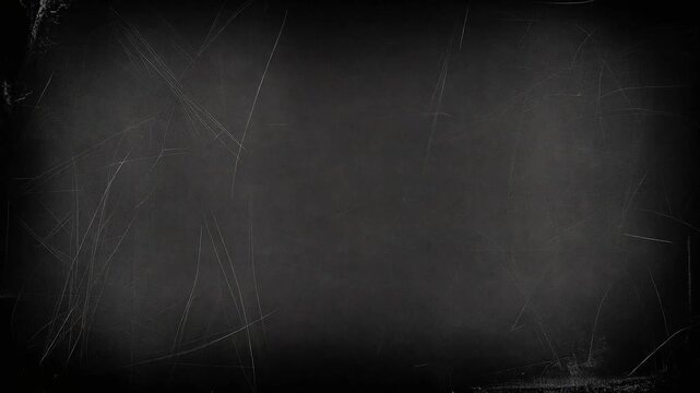 Dark chalkboard with faint scratch marks and smudges. Rough textures suggest frequent use or age
