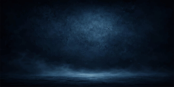 A dark blue sky with mystery clouds creates a textured storm background featuring a motion of smoke, mist, and fog over deep water