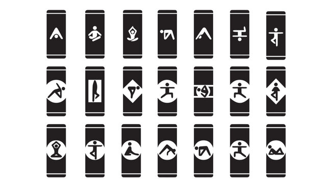 Collection of various hieroglyphic symbols.