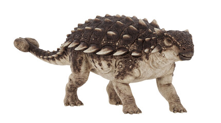 Ankylosaurus dinosaur walking side profile © Edward.S