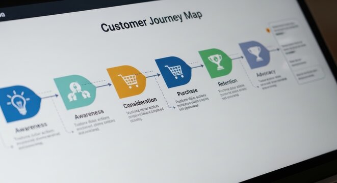Customer Journey Map Process Mapping Customer Experiences Marketing Funnel Stages Touchpoints  Decision Making to Boost Customer Satisfaction and Improve Conversion Rate Planning