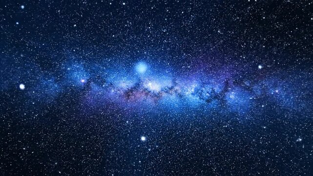 Vibrant night sky displaying stars and galactic structures