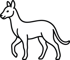 Obraz premium A simple drawing of a kangaroo