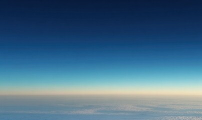 Fototapeta premium Vast open sky meets calm ocean in seamless color transition