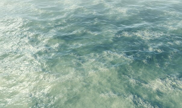 Ocean surface with gentle waves and sparkling reflections