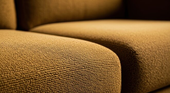 Rich Textured Chenille Fabric Upholstery of Modern Seating Furniture Up Close