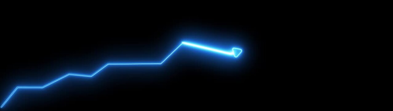neon business graph icon