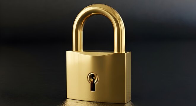 Gembok, Gold padlock and key