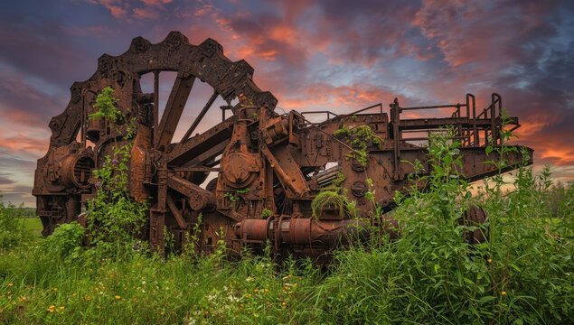 Perspectives of a deteriorated lignite excavator.