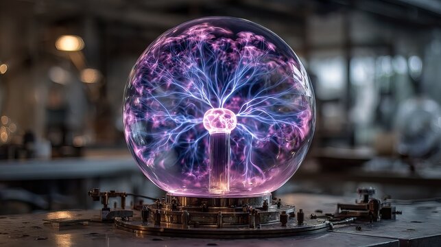 Captivating Display of Energy: Plasma Ball with Electrical Discharges Experiment