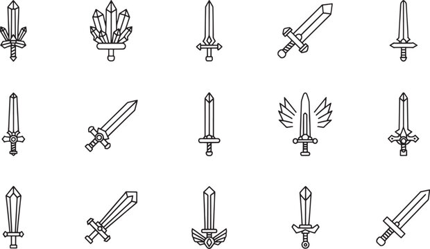 Black and white of various tools and utensils hammer