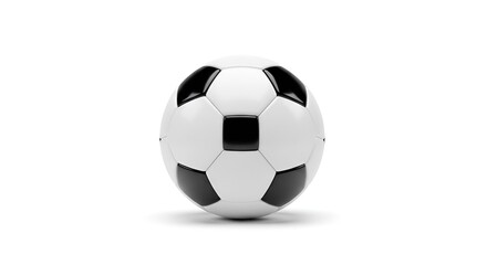 Fototapeta premium Classic Soccer Ball on White Background - Professional Sports Equipment