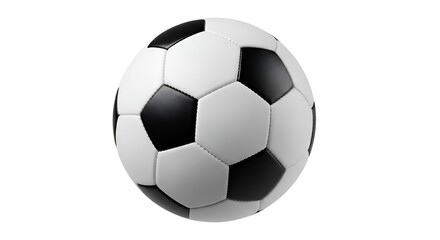 Fototapeta premium Classic Black and White Soccer Ball Isolated on White Background - Sport Equipment