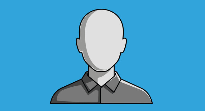 Generic user profile icon representing an anonymous individual or default avatar placeholder, ideal for web applications, social media, and digital interface designs