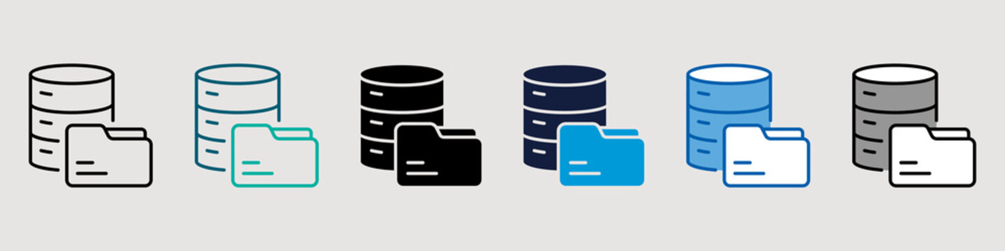 Database Single Icon Pack Multistyle
