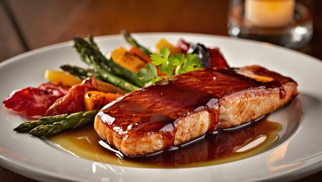 fish fillet with greens