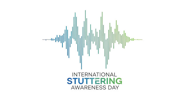 International Stuttering Awareness Day Sound Wave Graphic 1.