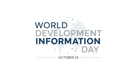 Obraz premium World Development Information Day October 24.