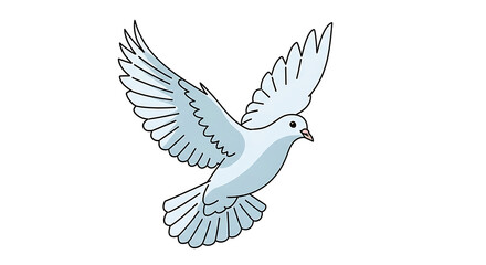 Fototapeta premium Pixel art white dove bird in flight, symbol of peace and freedom, isolated on white background