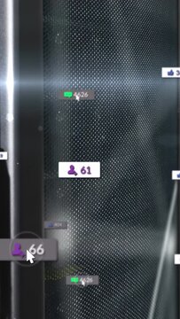 Vertical video: White cursor moving up over dashboard showing badges and updating counts for alerts