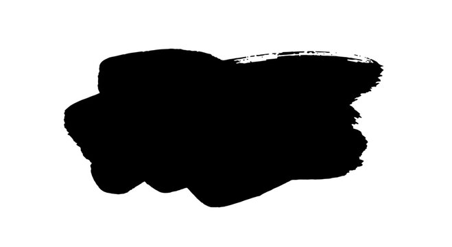 Black ink brush stroke texture vector illustration