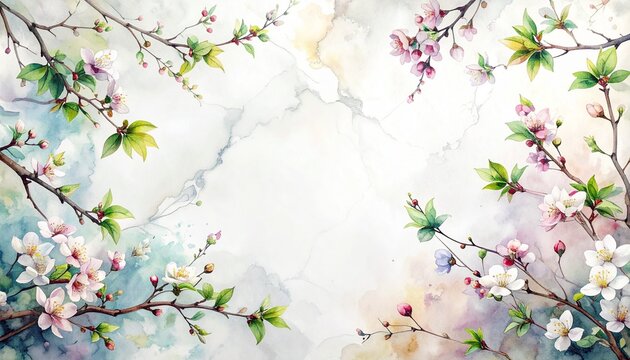 Blossoming Branches in Soft Light