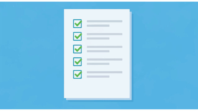 Checkmarks on a paper checklist.